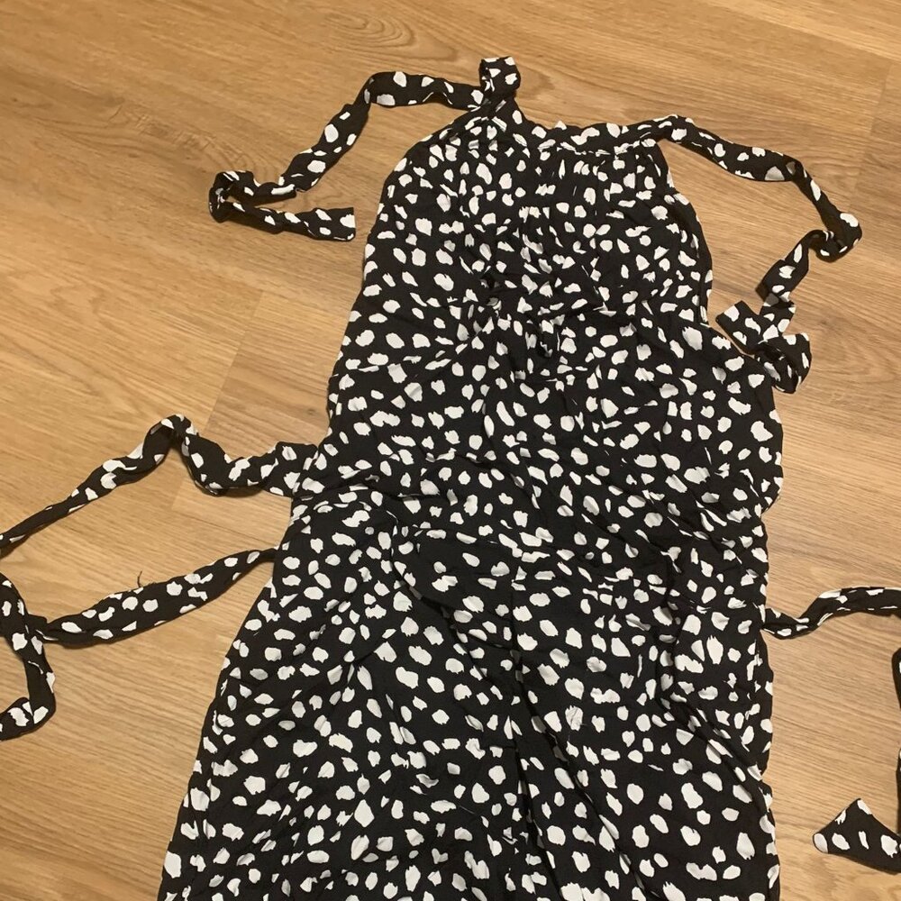 Beachsissi Polka Dot Halter Romper Swimwear Swimsuit Coverup Women's Size Medium